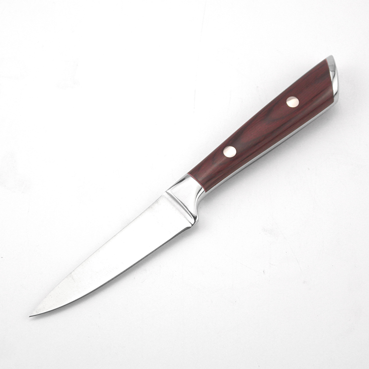 Langda 6pcs Japanese Pakka Wood handle kitchen Chef knife set with block